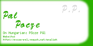 pal pocze business card